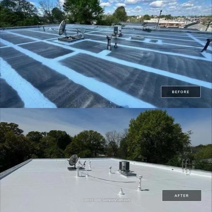 Before and After Roof Coatings Application in South Carolina